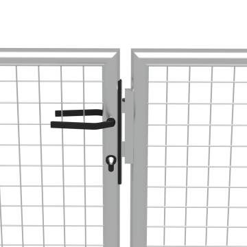 Garden Gate Galvanised Steel 415x250 cm Silver | HipoMarket