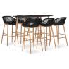 7 Piece Bar Set Black Colour black Number of 6 