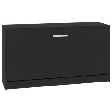 Shoe Bench Black 80x24x45 cm - Stylish Storage Solution