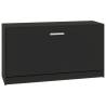 Shoe Bench Black 80x24x45 cm - Stylish Storage Solution