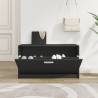 Shoe Bench Black 80x24x45 cm - Stylish Storage Solution