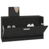 Shoe Bench Black 80x24x45 cm - Stylish Storage Solution