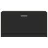 Shoe Bench Black 80x24x45 cm - Stylish Storage Solution