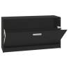 Shoe Bench Black 80x24x45 cm - Stylish Storage Solution