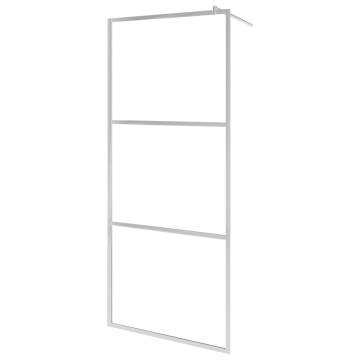 Walk-in Shower Wall with Shelf Chrome 100x195 cm - ESG Glass