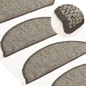 Stair Mats Self-Adhesive Sisal-Look - 15 pcs Anthracite