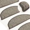 Stair Mats Self-adhesive Sisal-Look 15 pcs 65x21x4 cm Anthracite Colour silver Size 65 x 21 x 4 cm Quantity in Package 15 