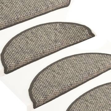 Stair Mats Self-Adhesive Sisal-Look - 15 pcs Anthracite