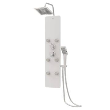 Stylish White Shower Panel Unit - 25x47.5x130 cm