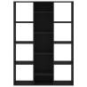 Stylish Black Room Divider & Book Cabinet - 100x24x140 cm