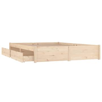 Stylish Bed Frame with Drawers 140x200 cm - HipoMarket