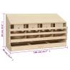 Chicken Laying Nest Box - 4 Compartments Pine Wood 106x40x59 cm