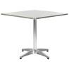 Stylish Silver Garden Table - 80x80x70 cm Aluminium