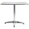 Stylish Silver Garden Table - 80x80x70 cm Aluminium