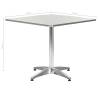 Stylish Silver Garden Table - 80x80x70 cm Aluminium