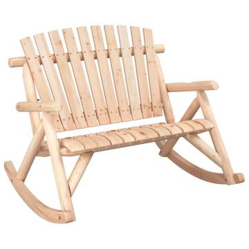 2-Seater Garden Rocking Bench - Solid Wood Spruce | HipoMarket