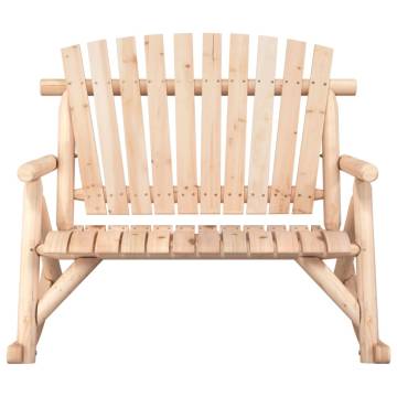 2-Seater Garden Rocking Bench - Solid Wood Spruce | HipoMarket