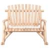 2-Seater Garden Rocking Bench - Solid Wood Spruce | HipoMarket