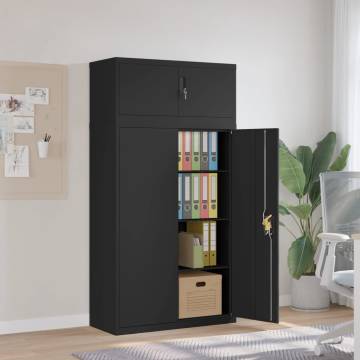 File Cabinet Black 90x40x180 cm - Durable Steel Storage