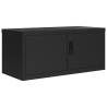 File Cabinet Black 90x40x180 cm - Durable Steel Storage