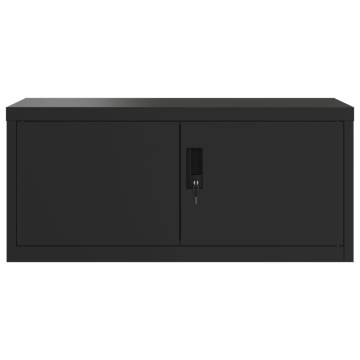 File Cabinet Black 90x40x180 cm - Durable Steel Storage