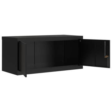 File Cabinet Black 90x40x180 cm - Durable Steel Storage