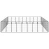 40-Panel Dog Playpen | Durable Black Steel | Hipomarket