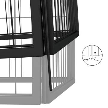 40-Panel Dog Playpen | Durable Black Steel | Hipomarket