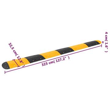 Speed Hump Yellow & Black 323x32.5 cm | Safety Solutions