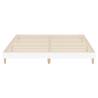 White Bed Frame 200x200 cm - Engineered Wood | Hipo Market