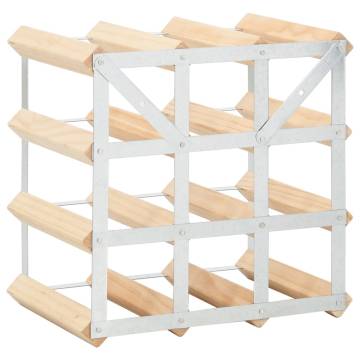 Elegant Wine Rack for 12 Bottles - Solid Pinewood Design