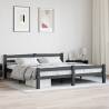 Bed Frame Dark Grey Solid Pinewood 180x200 cm Super King Colour dark grey Size 180 x 200 cm 