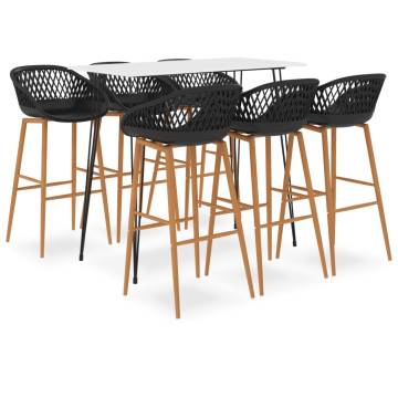 7 Piece Bar Set - Modern White and Black Design | HipoMarket