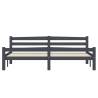 Dark Grey Pinewood Bed Frame 180x200 cm Super King - HipoMarket