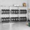 2-Layer Tire Racks 3 pcs Silver 110x40x180 cm Steel Size 110 x 40 x 180 cm Quantity in Package 1 Amount 3 