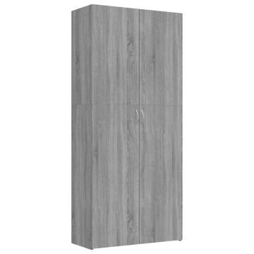 Grey Sonoma Shoe Cabinet | Organised Storage | 80x35.5x180 cm