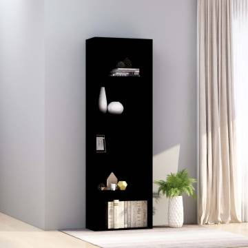 5-Tier Book Cabinet Black - Modern Design | Hipomarket