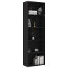 5-Tier Book Cabinet Black - Modern Design | Hipomarket