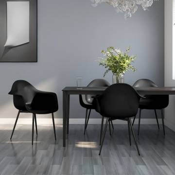 Black PP Dining Chairs - Set of 4 | Contemporary Design