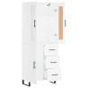 Stylish Highboard White 69.5x34x180 cm - Hipomarket