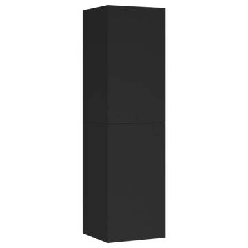 Stylish Black TV Cabinet - 30.5x30x110 cm Engineered Wood