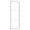 Stylish Interior Door 76x201.5 cm - White ESG Glass & Aluminium