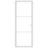 Stylish Interior Door 76x201.5 cm - White ESG Glass & Aluminium