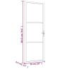 Stylish Interior Door 76x201.5 cm - White ESG Glass & Aluminium