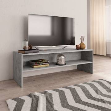 Stylish Concrete Grey TV Cabinet | 120x40x40 cm | Hipomarket