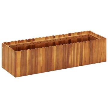 Garden Raised Bed - Solid Acacia Wood 100x30x25 cm | Hipo Market