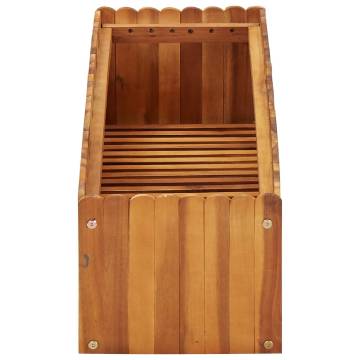 Garden Raised Bed - Solid Acacia Wood 100x30x25 cm | Hipo Market