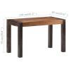 Solid Rough Mango Wood Dining Table - 120x60x76 cm