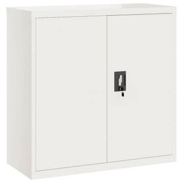 File Cabinet White 90x40x90 cm Steel - Stylish Storage Solution