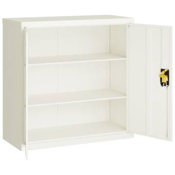 File Cabinet White 90x40x90 cm Steel - Stylish Storage Solution